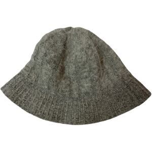 Forever 21 Women's Angora Wool Blend Gray Bucket Hat